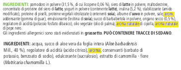 etichette prodotti commerciali